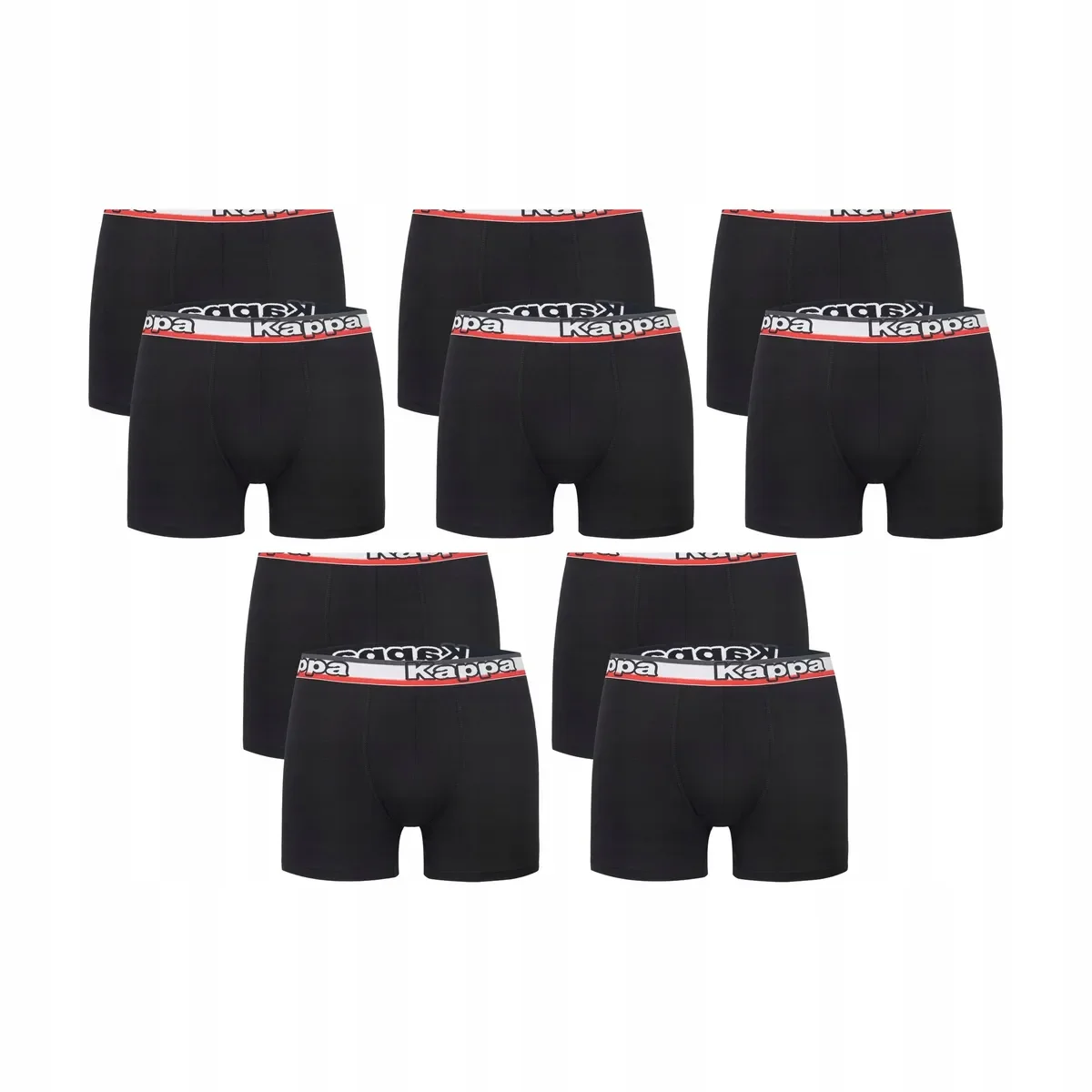 5-PAK Bokserki męskie bawełniane sportowe KAPPA czarne 2-pak 2XL
