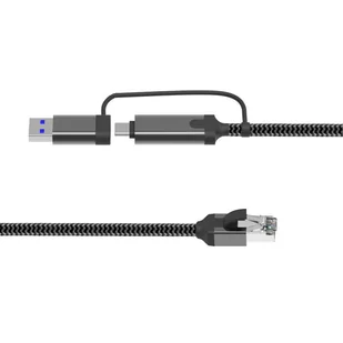 Microconnect MC-RJ45USBC-05 zmieniacz płci / kabli USB-A / USB-C RJ45 Czarny - Adaptery i przejściówki - miniaturka - grafika 1