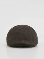 Czapki męskie - Reserved - Kaszkiet z domieszką wełny - ciemnobrązowy - miniaturka - grafika 1