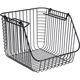 Lumarko Lumarko Kosz Metalowy Czarny 29x27x21cm! HV098659 Mondex - Torby i wózki na zakupy - miniaturka - grafika 1