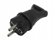 Lampy pozostałe - ELGOTECH Wtyczka BRYZGOSZCZELNA Z UCHWYTEM WT-30GU CZARNA EWT-30GU - miniaturka - grafika 1