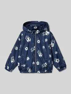 Kurtka we wzór na całej powierzchni z kapturem - Kurtki i płaszcze dla chłopców Kurtka we wzór na całej powierzchni z kapturem - Kurtki i płaszcze dla chłopców - miniaturka - grafika 1