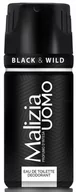 Dezodoranty i antyperspiranty męskie - Malizia Uomo Black and Wild męski dezodorant 150ml - miniaturka - grafika 1