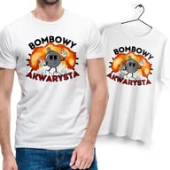 Koszulki męskie - Koszulka Męska Biała dla Akwarysty Bawełniana T-shirt Trwały Nadruk - miniaturka - grafika 1