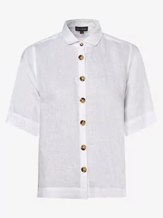 Franco Callegari - Damska bluzka lniana, biały - Koszule damskie - miniaturka - grafika 1
