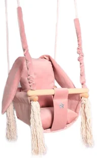 Różowa huśtawka królik dla dziewczynki S6-C04 - Leżaczki i huśtawki - miniaturka - grafika 1