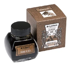 Atrament Platinum Classic Ink Khaki Black 60ml - Naboje i atramenty - miniaturka - grafika 1