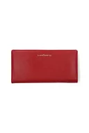 Portfele - Portfel Damski Czerwony Duży Slim - miniaturka - grafika 1