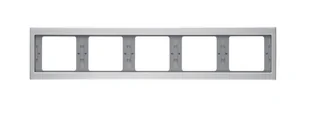 Berker Ramka potrójna pięciokrotna pozioma K.5 aluminium - Klawisze i ramki - miniaturka - grafika 1