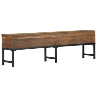 vidaXL Ławka, 160 cm, lite drewno odzyskane vidaXL - Ławki do przedpokoju - miniaturka - grafika 1