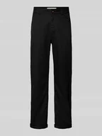 Spodnie męskie - Spodnie materiałowe o luźnym kroju z czystej bawełny z wąską nogawką - miniaturka - grafika 1