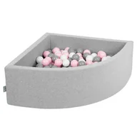 Suche baseny - KiddyMoon, suchy basen z 200 kulkami, trójkątny - miniaturka - grafika 1