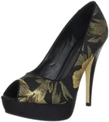 Czółenka - MENBUR Damskie czółenka Volga, czarny - czarny, złoty, 01. - 38 EU - miniaturka - grafika 1