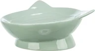 Miski dla kotów - TRIXIE Viviana miska podwyższona dla kota ceramiczna 0.15 l/14 cm - szałwiowa - miniaturka - grafika 1