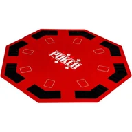 Zestawy do pokera - MAKSTOR.pl CZERWONY BLAT STÓŁ DO POKERA 122x122 POKER KASYNO 2003013 (20030134) - miniaturka - grafika 1