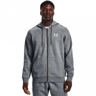 Męska bluza dresowa rozpinana z kapturem Under Armour UA Icon Fleece FZ Hood - szara - Bluzy męskie - miniaturka - grafika 1