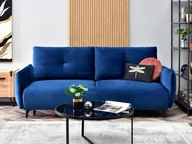 Sofy i kanapy - STYLOWA KANAPA Z FUNKCJĄ SPANIA DLA DWÓCH OSÓB LULU GRANATOWA - miniaturka - grafika 1