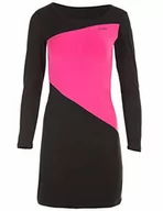 Sukienki - WINSHAPE WINSHAPE Wk3 damska minisukienka w stylu retro z kontrastowym kolorem, street, sport, czas wolny wielokolorowa czarno-różowy X-S WK3-SCHWARZ-PINK-XS - miniaturka - grafika 1