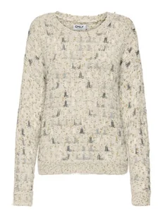 ONLY Sweter w kolorze kremowym - Swetry damskie - miniaturka - grafika 1