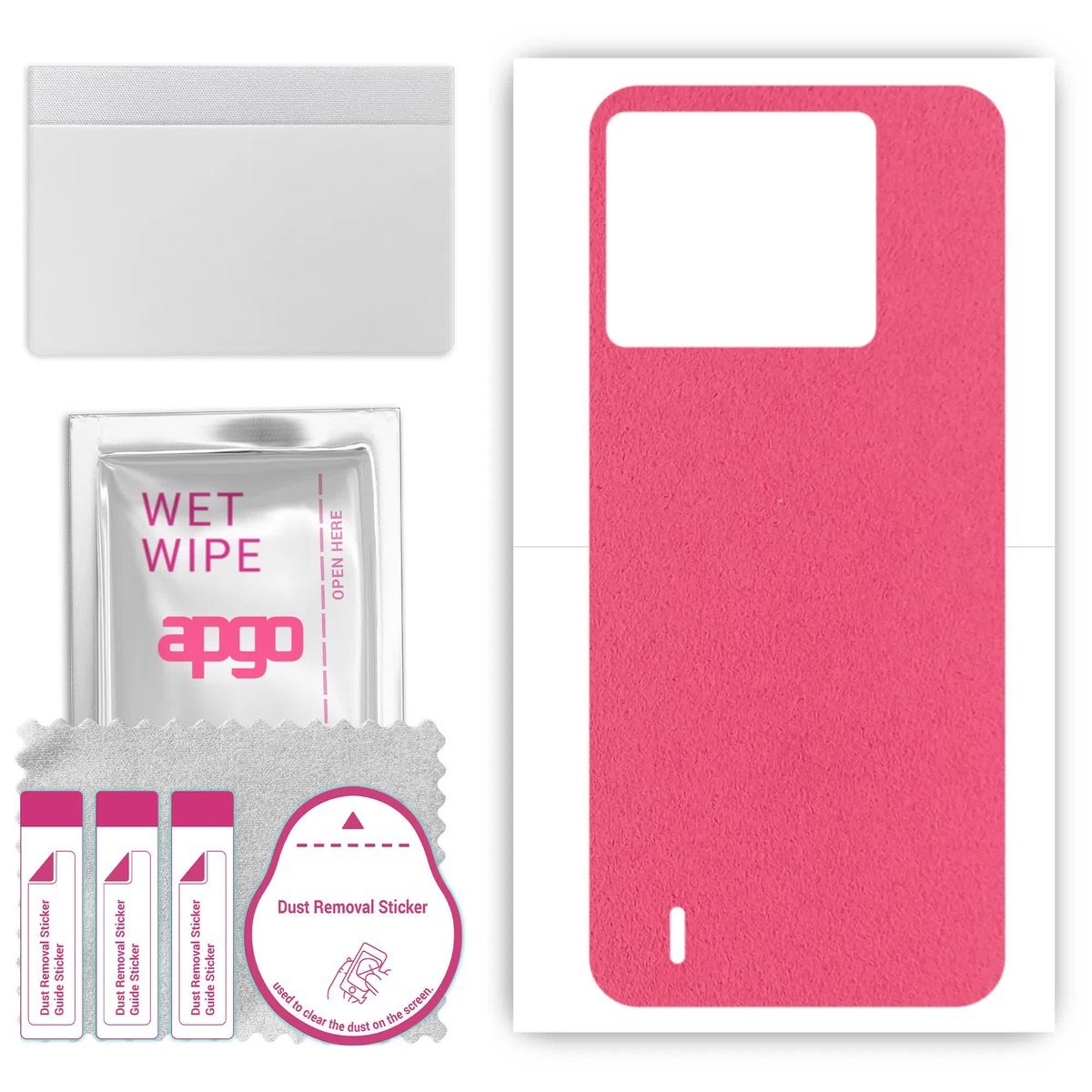 Folia naklejka skórka strukturalna na TYŁ Zamsz do Tecno Pop 6 - Zamsz Różowy - apgo SKINS