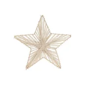 Oświetlenie świąteczne - Gwiazda 10 LED ciepły biały 30 cm srebrna / złota - miniaturka - grafika 1