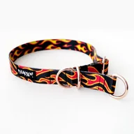 Szelki dla psów - Obroża półzaciskowa Dog On Fire szeroka na 2,5 cm, dla średnich i większych psów, różowe złoto-M/L - miniaturka - grafika 1