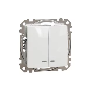 Sedna Design&Elements Łącznik świecznikowy z podświetleniem, biały - Wyłączniki światła i elektryczne - miniaturka - grafika 1
