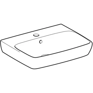 Geberit Selnova Square umywalka wisząca 55x44 cm biała 500.290.01.7 - Umywalki - miniaturka - grafika 2