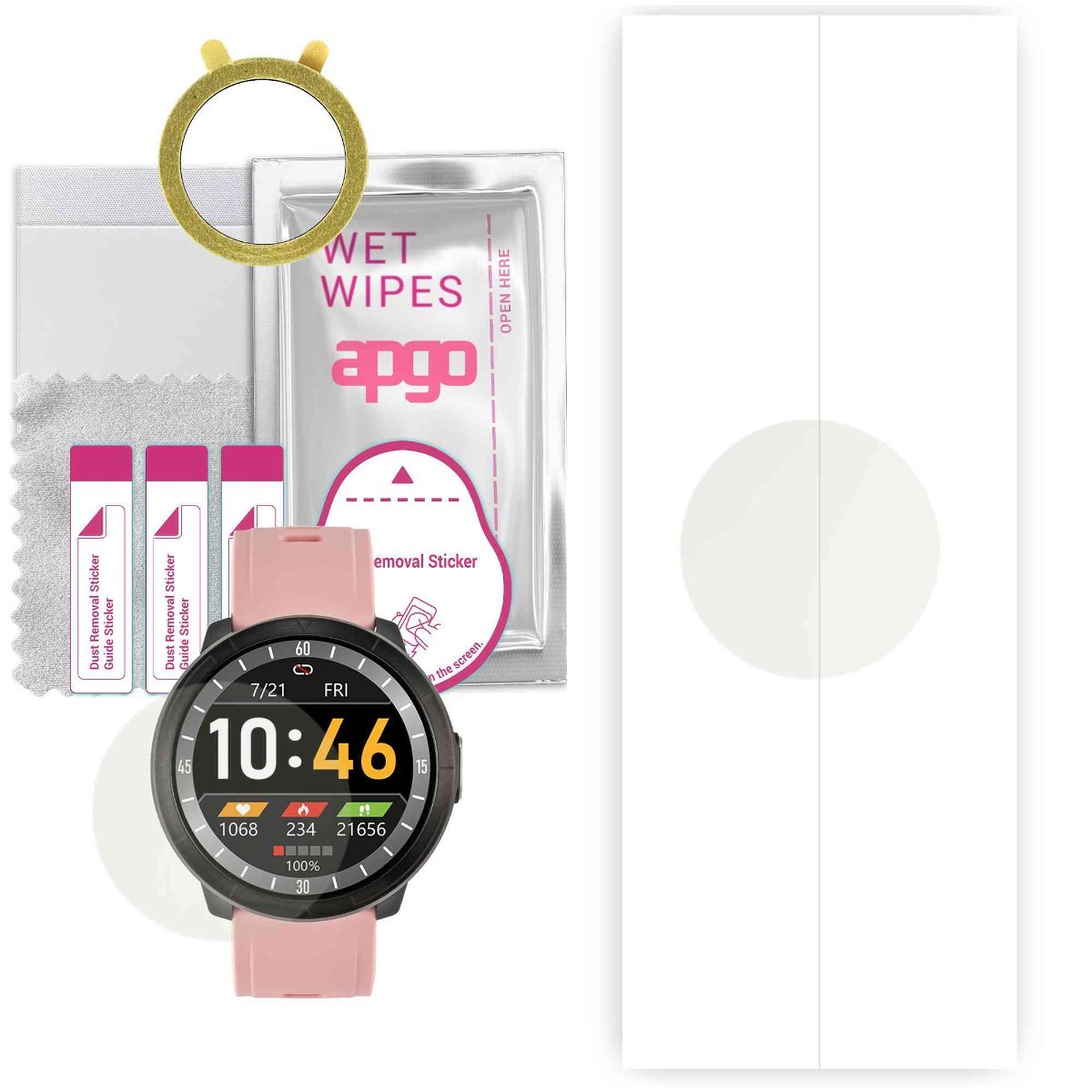 1x Folia hydrożelowa MATOWA do Watchmark Kardiowatch WM18 Plus - apgo Smartwatch Hydrogel MATTE Protection Ochrona na ekran smartwatcha