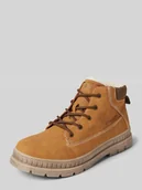 Botki męskie - Buty sznurowane z wyściółką ze sztucznego kożuszka model ‘Pallario’ - miniaturka - grafika 1