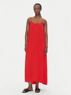ONLY Sukienka letnia Niki 15344611 Czerwony Regular Fit - Sukienki - miniaturka - grafika 1