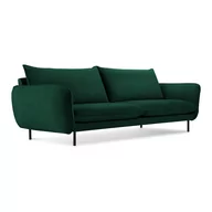 Sofy i kanapy - Ciemnozielona aksamitna sofa 230 cm Vienna – Cosmopolitan Design - miniaturka - grafika 1