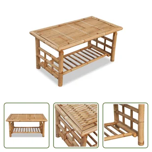 Bambusowy stolik kawowy The Living Store 90x50x45 cm - Ławy i stoliki kawowe Bambusowy stolik kawowy The Living Store 90x50x45 cm - Ławy i stoliki kawowe - miniaturka - grafika 1