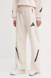 adidas spodnie dresowe ZNE kolor różowy z nadrukiem JF4780 - Spodnie damskie - miniaturka - grafika 1