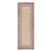 Dywany - Fioletowo-naturalny wełniany chodnik tkany ręcznie 80x230 cm Lois Scallop – Flair Rugs - miniaturka - grafika 1