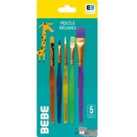 Artykuły biurowe - NOSTER Pędzelki plastikowe 5 sztuk B&amp;B Kids - miniaturka - grafika 1