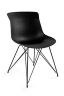 Krzesła - UniqueMeble Krzesło do jadalni, salonu, easy b, kolor czarny - miniaturka - grafika 1