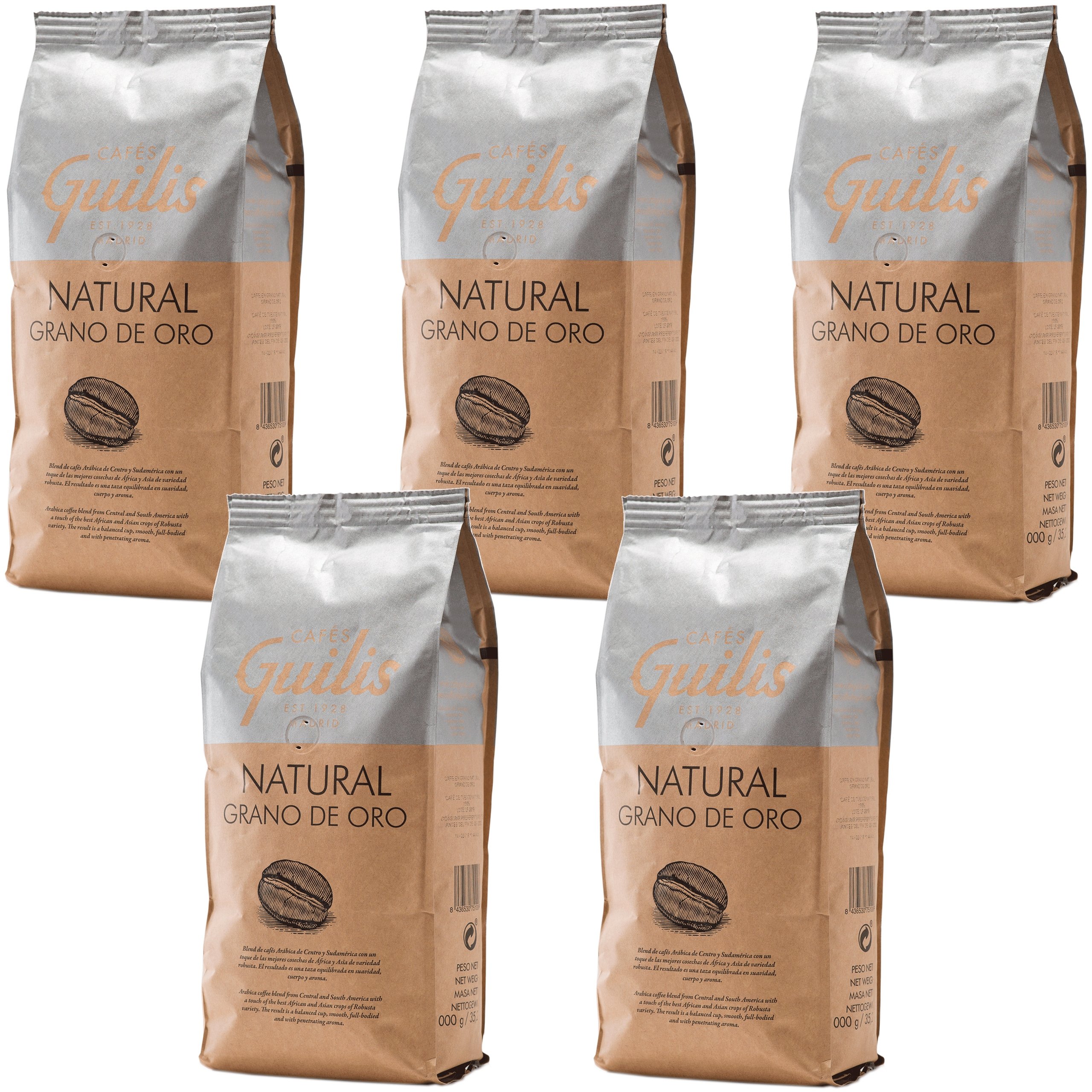 Kawa ziarnista Natural Grano Oro Kawa Guilis 5x1kg Kawa Do Ekspresu