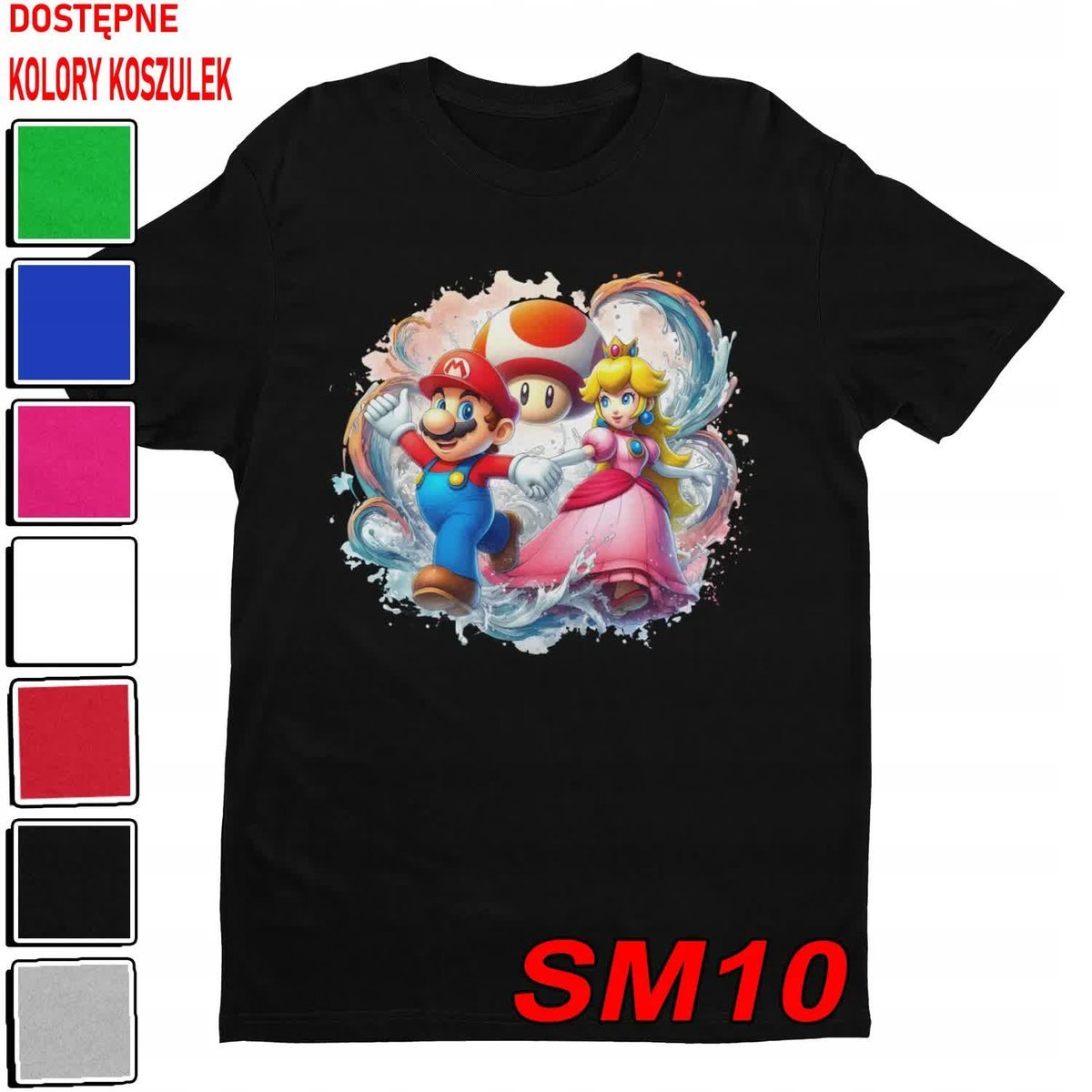 T-Shirt Koszulka Dziecięca Super Mario Bros Bajki Gry Luigi -L 146-152