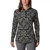 Bluzy damskie - Columbia Damska bluza polarowa z zamkiem do połowy Glacial IV, czarna spolaryzowana, XL - miniaturka - grafika 1