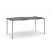 Stoły - B2B Partner Stół do jadalni, blat antracytowy 1600 x 800 mm, podstawa jasnoszara 555761 - miniaturka - grafika 1