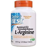 Witaminy i minerały dla sportowców - Doctor's Best L-Arginina 500 mg (120 tabl.) - miniaturka - grafika 1