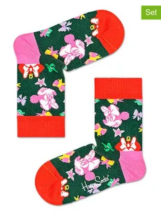 Happy Socks Skarpety (2 pary) w kolorze zielonym ze wzorem - Skarpetki damskie - miniaturka - grafika 1