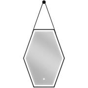 Lustra - Mexen Orla lustro łazienkowe podświetlane 50 x 70 cm, LED 6000K, antypara, czarna rama - miniaturka - grafika 1