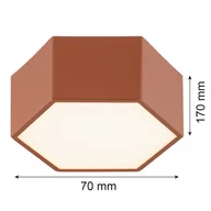 Lampy sufitowe - Lampa sufitowa LED Libre Argon, terracotta, salon / jadalnia, metal - miniaturka - grafika 1