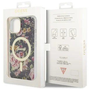 Guess GUHMP14MHCFWSK iPhone 14 Plus 6.7" czarny/black hardcase Flower MagSafe - Etui i futerały do telefonów - miniaturka - grafika 8