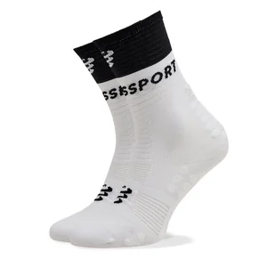 Skarpety wysokie unisex Compressport Mid Compression V 2.0 SQTU3540002 Biały - Skarpetki męskie - miniaturka - grafika 1