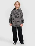 Spodnie i spodenki dla chłopców - 4F Spodnie dresowe cargo chłopięce - czarne 122 (6-7 lat) - miniaturka - grafika 1