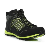 Buty trekkingowe męskie - Regatta Męskie Buty Trekkingowe Samaris Mid II Czarno-limonkowy, Rozmiar: 41 - miniaturka - grafika 1