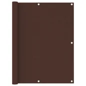 Parawany - vidaXL Parawan balkonowy, brązowy, 120x500 cm, tkanina Oxford vidaXL - miniaturka - grafika 1